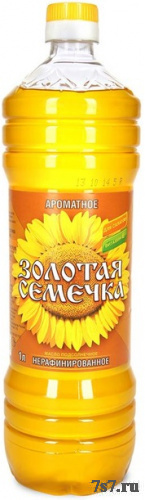 Масло "Золотая семечка" НЕРАФ 1л.*15шт./уп 1/с
