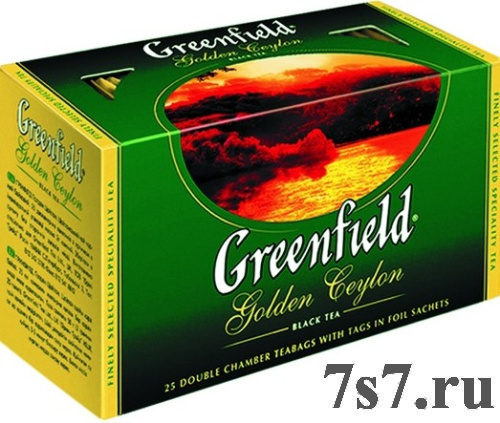 Чай Greenfield 25пак.*2гр Golden Ceylon черный 10шт/уп /352/