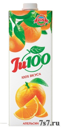 Нектар ШК 1л "JU100" Апельсин ГОСТ 12шт/уп